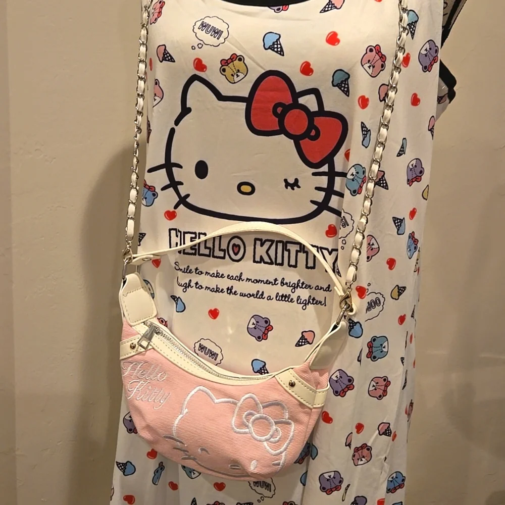 Hello Kitty San Rio Pink n white denim girls mini…